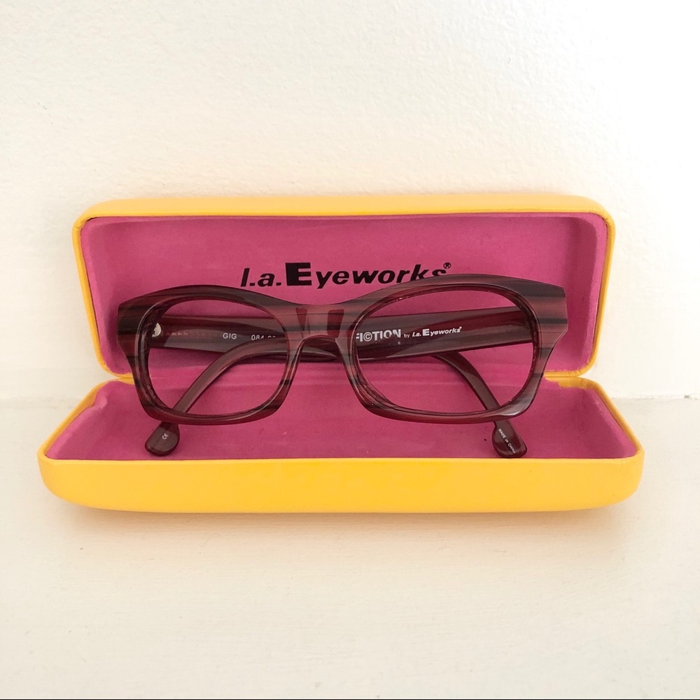 l.a.Eyeworks Dark Red Fiction Frames